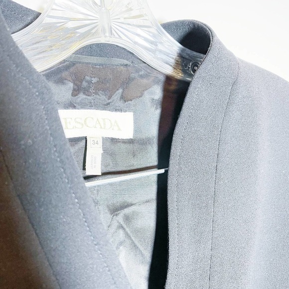 Escada Concealed Wool 3-Button Blazer Black SZ34 - Picture 6 of 8